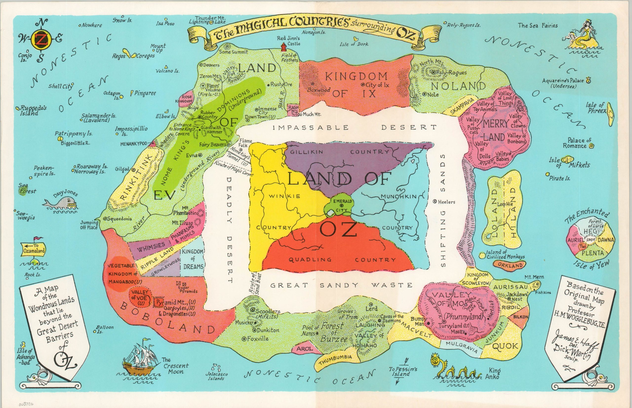 A map of the land of Oz